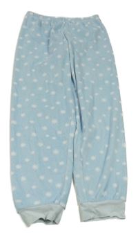 Světlemodro-bílé květované fleecové tepláky C&A