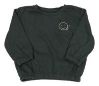 Tmavošedá mikina se smajlíkem Primark