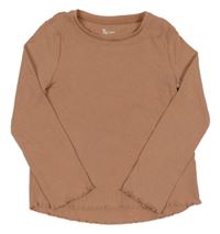 Starorůžové žebrované triko Tu