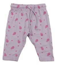 Lila tepláky s ananasy 