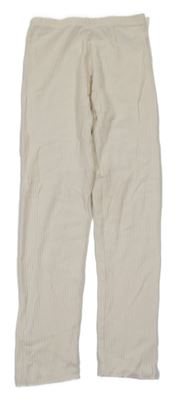 Smetanové žebrované crop legíny H&M