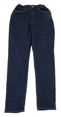 Tmavomodré slim fit rifle H&M