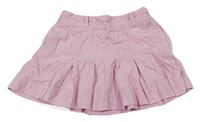Růžová manšestrová skládaná sukně H&M