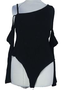 Dámské černé žebrované body Asos 