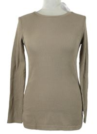 Nové - Dámské béžové žebrované triko F&F