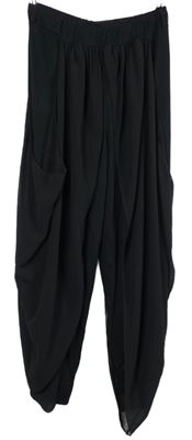 Dámské černé harémové šifonové kalhoty 