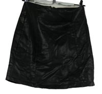 Dámská černá koženková sukně New Look 