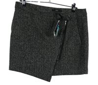 Nové - Dámská černo-šedá melírovaná vlněná sukně Next 