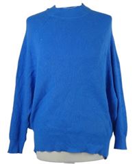 Dámský safírový žebrovaný volný svetr S. Oliver 