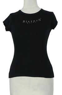 Dámské černé tričko s nápisem Sisters Point 