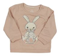 Světlerůžová mikina s králíčkem C&A