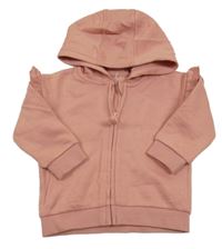 Světlerůžová propínací mikina s kapucí George