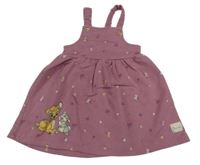 Starorůžové bavlněné šaty s Bambim Disney