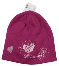 Nová - Fuchsiová čepice s potiskem 