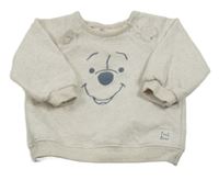 Bílo-růžová melírovaná mikina s medvídkem Pú Disney