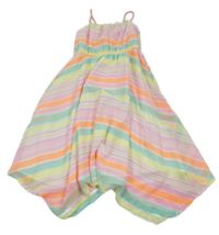 Barevné pruhované šifonové šaty H&M