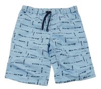 Světlerůžové šusťákové kraťasy s nápisy kids