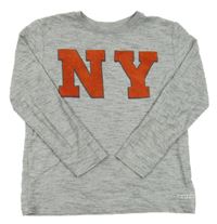 Šedé triko s nápisem 