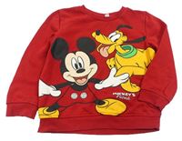 Červená mikina s Mickeym Disney