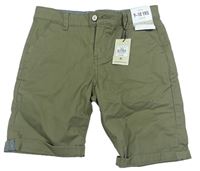Khaki plátěné chino kraťasy Denim Co.