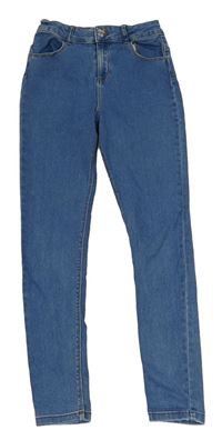 Modré skinny teplákové rifle Denim Co.