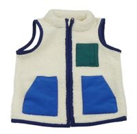 Smetanová huňatá vesta F&F