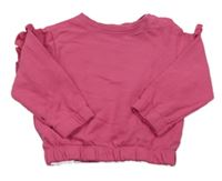 Fuchsiová mikina s volánky Sinsay