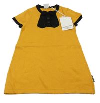 Nov - Oranžovo-černé pletené šaty Polarn O. Pyret