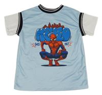 Světlemodro-bílé sportovní tričko se Spider-manem 