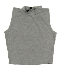Šedý crop top New Look 