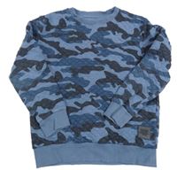 Modro-tmavomodrá army prošívaná mikina F&F