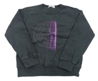 Tmavošedá mikina s potiskem Stone Island