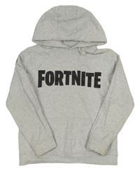 Šedá mikina Fortnite s kapucí 