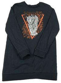 Antracitové šaty s leopardem We