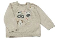 Béžový svetr se zvířátky F&F