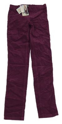 Nové - Vínové elastické manšestráky Pocopiano