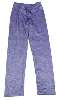 Fialové melírované sportovní legíny 