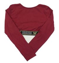 Malinové crop triko Matalan