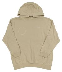 Béžová mikina s nápisem a kapucí George