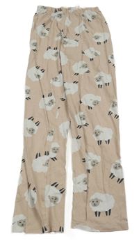 Světlerůžové pyžamové kalhoty s ovečkami H&M