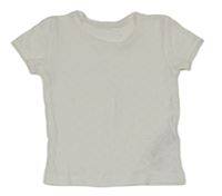 Bílé děrované tričko Primark