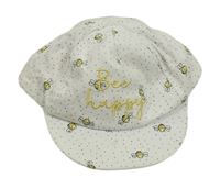 Bílá plátěná kšiltovka se včelkami Primark