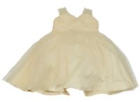 Nové - Pudrové tylové společenské šaty s perlami 