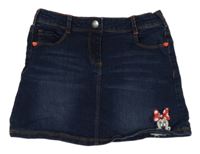 Tmavomodrá riflová sukně s Minnie Disney + C&A