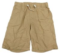 Béžové plátěné kraťasy H&M