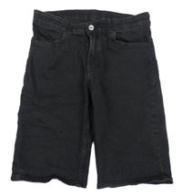 Černé teplákové riflové kraťasy H&M