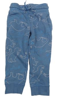 Modré tepláky s dinosaury Primark