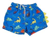 Modré plážové kraťasy s dinosaury Matalan