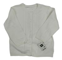 Nové - bílý propínací svetr se vzorem St. Bernard