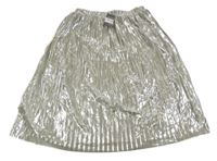 Nové - stříbrná plisovaná sukně PRIMARK